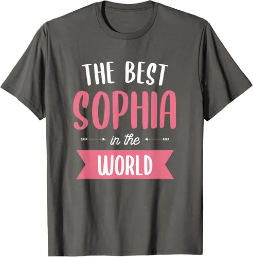 Vista 39 de Camiseta The Best Sophia In The World Name, Negro