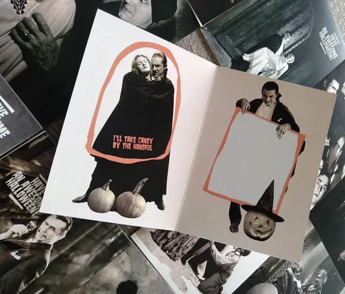 Vista 4 de PIXILUV BELA LUGOSI HALLOWEEN Tarjetas de felicitación 12 tarjetas grandes ~ Bela Lugosi Drácula Silent Film Stills Photos ~ Reimpresión de postales