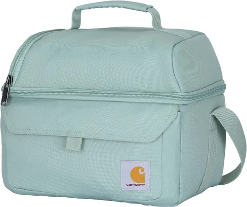 Vista 13 de Carhartt Lonchera con dos compartimentos para 12 latas, duradera, totalmente aislada, para mujeres y hombres, lonchera grande (negro)