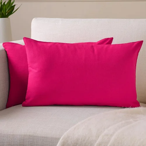 Vista 46 de Encasa XO Juego de 2 fundas de almohada de 12 x 12 pulgadas, color beige, sin rellenos, fundas de almohada de algodón para sala de estar, cama