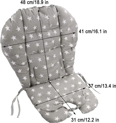 Vista 4 de Cojín para silla alta, cojín para silla alta, cojín de asiento de silla alta de bebé, almohadilla de protección para silla de comedor de bebé