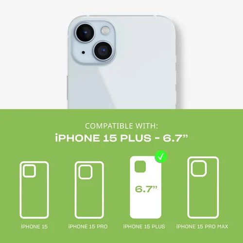 Vista 2 de tech21 Evo - Funda transparente para iPhone 15 Plus, compatible con MagSafe, funda de protección contra impactos, transparente