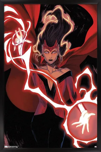 Vista 8 de Trends International Marvel Comics - Póster de pared de Bruja Escarlata #2 de Bruja Escarlata, 14.725 x 22.375 pulgadas, versión enmarcada de madera