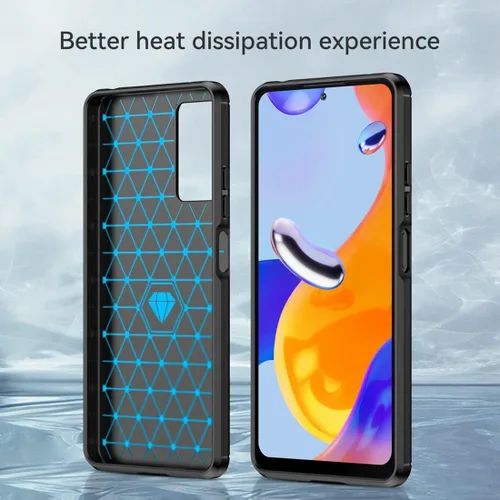 Vista 3 de Funda de teléfono para Redmi Note 11 Pro 4G/5G/Note 11E Pro/Redmi Note 12 Pro 4G, fibra de carbono, a prueba de golpes, resistente a los arañazos