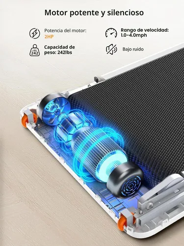 Vista 4 de WalkingPad Caminadora plegable Z1, compacta para un fácil almacenamiento Blanco