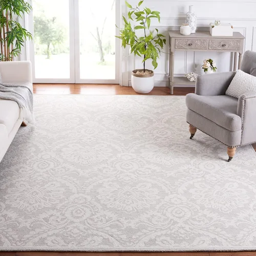 Vista 19 de SAFAVIEH Blossom Collection - Alfombra decorativa, 2 x 3 pies, azul y marfil, lana hecha a mano, ideal para zonas de alto tráfico en entrada, sala