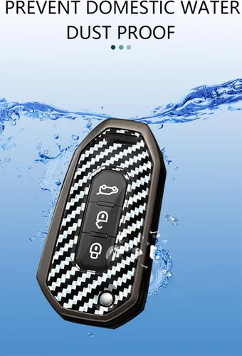 Vista 6 de ontto Funda plegable para llave de automóvil compatible con Ford Territory 2020-2023 EV/Accesorios de titanio, protector de llave antiarañazos