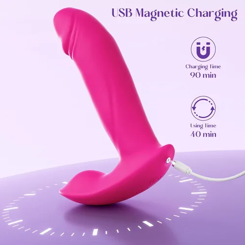 Vista 3 de Consoladro de empuje para punto G, vibrador de 3 en 1, juguetes sexuales para adultos para mujeres, vibrador portátil con control remoto por