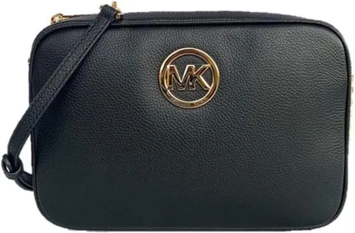 Vista 2 de Michael Kors Fulton Large EW Bandolera Cuero guijarro, Negro, Negro