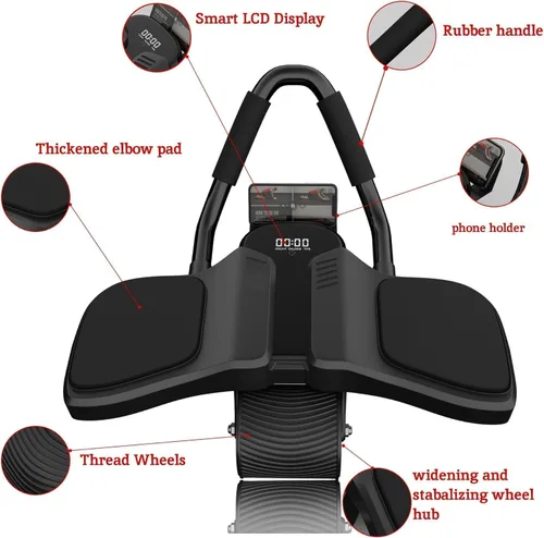 Vista 2 de Máquina de ejercicio abdominal de alto rendimiento con rebote automático, diseño antideslizante multicapa y bandas de ejercicio versátiles