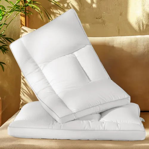 Vista 11 de Canadian Luxury Almohada de plumón de ganso tamaño estándar, poder de relleno 750, 100% algodón con funda de teflón - Almohadas de sueño de ultra
