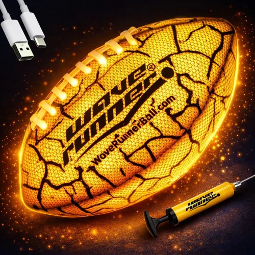 Vista 9 de Wave Runner Balón de fútbol LED impermeable que brilla en la oscuridad para niños, adolescentes y adultos - Fútbol iluminado incluye bomba