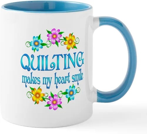Vista 35 de CafePress I'd Rather Be Quilting Mug Taza de café de cerámica de 11 oz (11.0 fl oz)