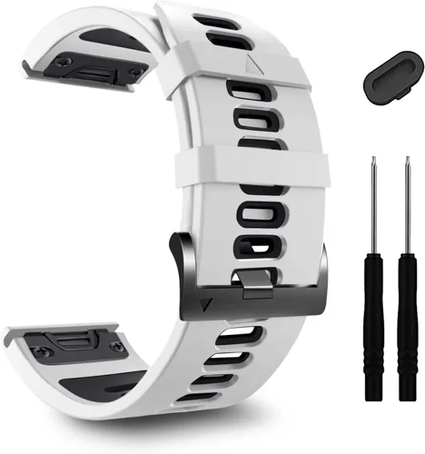 Vista 14 de ZPJPPLX Correa Quickfit de 0.866 pulgadas compatible con Garmin Fenix 8/7/6 epix Pro, correa de silicona para Fenix E/5 Plus/5/tactix quatix 8 7