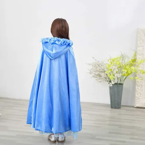 Vista 6 de Newland Capa de princesa disfraz de capa larga con capucha de princesa para niñas de 3 a 12 años