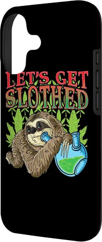 Vista 2 de Sloth Smokes Grass Shirt Marihuana Sloth Cannabis Stoner Case para iPhone 17