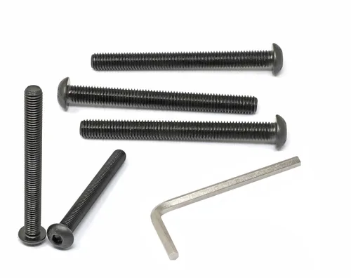 Vista 16 de iexcell 100 piezas de rosca M2.0.197 x 0.157 in paso de 0.018 in de acero aleado 10.9 grado hexagonal cabeza botón cabeza tornillo tornillo kit