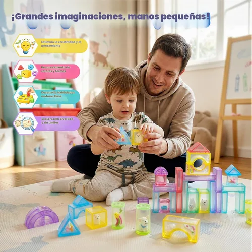Vista 8 de 33 bloques de construcción sensoriales suaves para niños pequeños, bloque