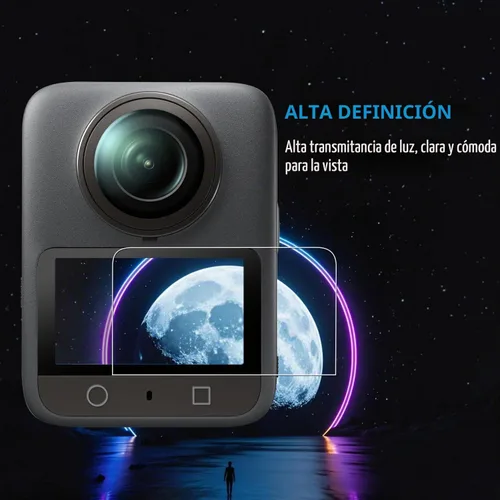 Vista 3 de Protector de pantalla+protector de lente para DJI OSMO 360, protector de lente de cámara antiarañazos PC cubierta de lente para OSMO 360 Accesorios