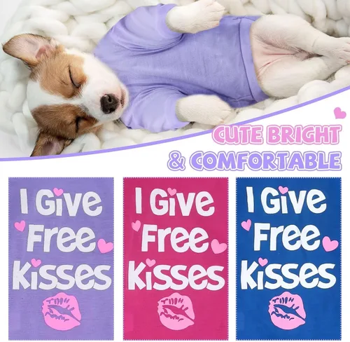 Vista 7 de PETCARE Paquete de 3 camisas para perros pequeños, ropa para cachorros, camisetas de algodón suave de manga corta para perros pequeños, niñas