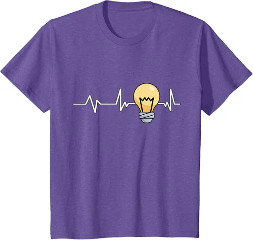 Vista 36 de Bombilla Heartbeat bombilla regalo bombilla bombilla camiseta Negro