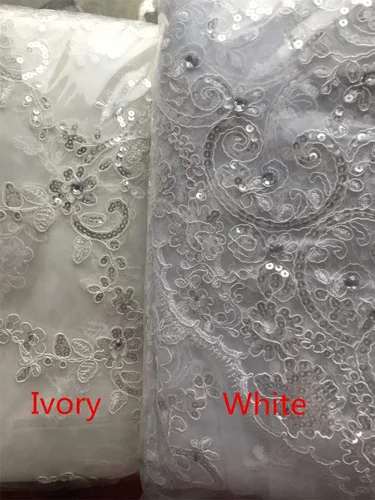 Vista 5 de Velos de boda para novias, 1 nivel, color marfil, con peine
