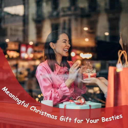 Vista 5 de Gossby Adorno personalizado para mejor amiga, regalo de Navidad personalizado con diseño, nombre, regalo de Navidad para mujeres, hermana del alma