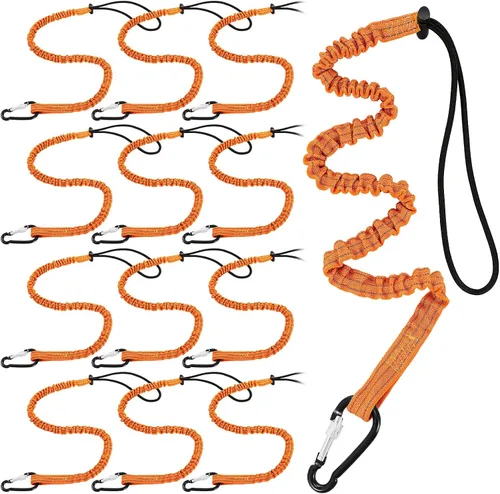 Vista 9 de Paquete de 12 unidades de cordón de herramientas con hebilla de metal única y extremo de bucle ajustable, longitud estándar, límite máximo