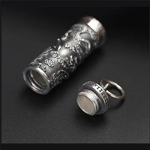 Vista 6 de Colgante de plata de ley 925 maciza auténtica con diseño de dragón Regalo para hombres, él, papá, padre, marido, novio, Plata esterlina