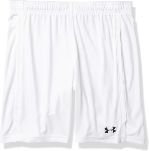 Vista 5 de Under Armour Pantalones cortos de fútbol Maquina 2.0 para niño Granate (609)/Blanco