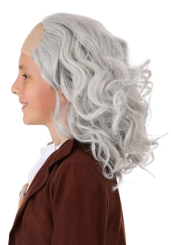 Vista 3 de Peluca Clásica de Ben Franklin para Niños Multicolor