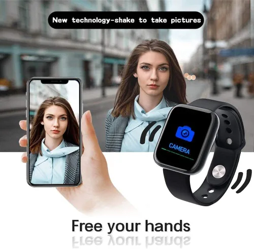 Vista 7 de LEOP Reloj inteligente, rastreador de fitness de 1.44 pulgadas con monitor de HR, rastreador de sueño, cronómetro, reloj de fitness impermeable IP65