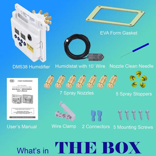 Vista 6 de Humidificador Evaporativo para Toda la Casa Montado en Conducto de Horno con 8 LEDs UV-C, Niebla Fría Atomizante de Capacidades Variables