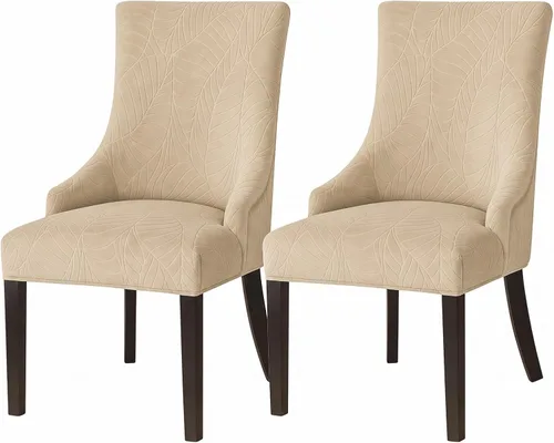 Vista 19 de Fundas para silla con respaldo alado, impermeables, elásticas Beige