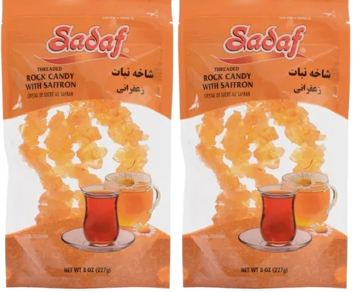 Vista 6 de Sadaf Rock Candy Plain Filberts – Caramelo de roca simple con avellanas – Caramelo de roca para té y bebidas – Rocas saborizantes de alimentos