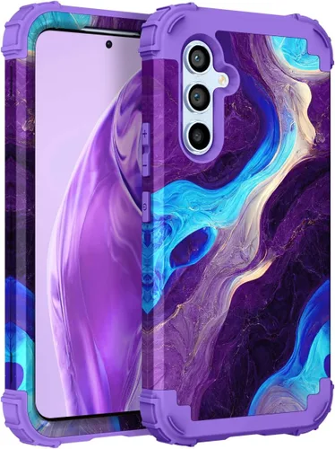 Vista 79 de Hocase Funda para Galaxy A37 5G, protección resistente a prueba de golpes, parachoques de goma de silicona suave+funda protectora híbrida