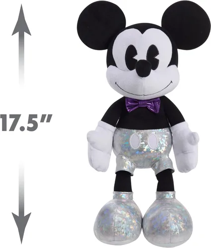 Vista 3 de Disney100 Years of Wonder Mickey Mouse - Animal de peluche grande, juguetes para niños a partir de 2 años Just Play