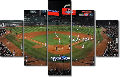 Vista 20 de Arte para pared, lienzo para estadio deportivo, arte para pared, diseño de campo de Wrigley en Chicago, pinturas de Chicago, impresiones sobre