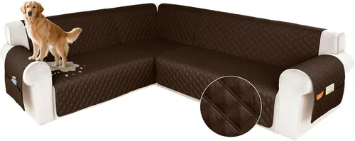 Vista 14 de HDCAXKJ Funda impermeable para sofá modular en forma de L, fundas seccionales de esquina lavables, a prueba de mascotas, protector de muebles