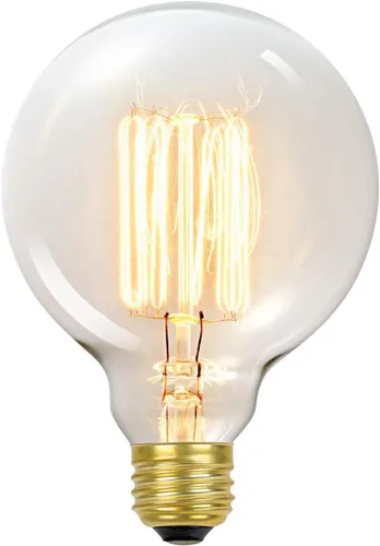 Vista 10 de Globe Electric Bombilla incandescente de filamento incandescente Edison G30 de 60 W, base estándar E26, 245 lúmenes