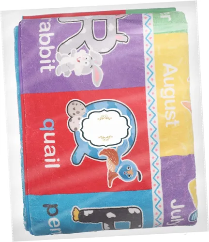 Vista 8 de IMIKEYA Play Rugs - Tapete para sala de juegos con patrón colorido, colección Playtime ABC, alfabeto, estaciones, meses, frutas y formas, alfombra