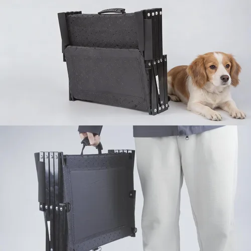 Vista 6 de Dog Stairs - Rampa plegable para perros de 5 escalones con superficie antideslizante, escalones portátiles para perros, SUV y camiones, soporta
