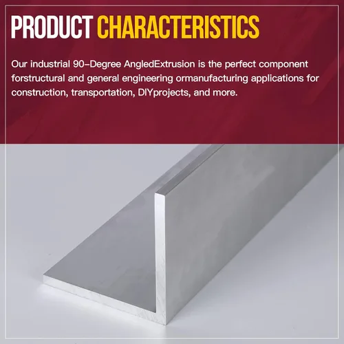 Vista 4 de 13 pulgadas de barra angular de aluminio, 3" x 3" x 1/4" de ángulo de aluminio 6061, material de moledor T6511 de 1/4" de espesor 1 pieza