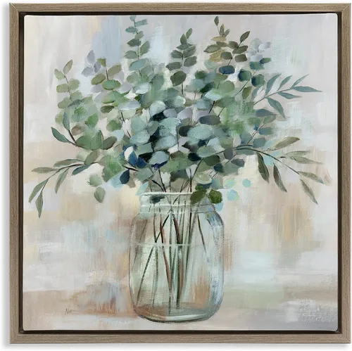 Vista 15 de [Usado] 'Arreglo calmante de hierbas de eucalipto' Arte Giclée enmarcado Stupell Industries Blanco, 12 x 12 pulgadas, fácil de colgar