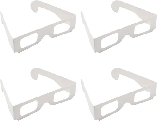 Vista 11 de Othmro 10 gafas duraderas estilo 3D 3D, gafas de visión 3D, gafas de juego de películas 3D, gafas 3D rojo-rojas, marco de cartón, lente de resina 10
