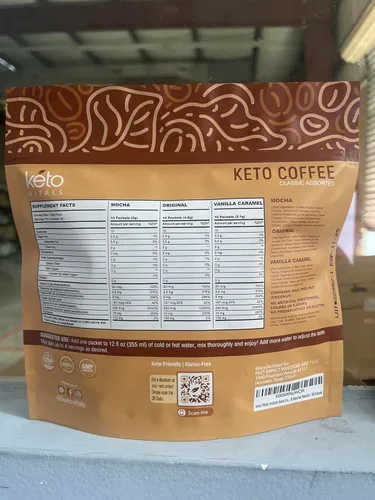 Vista 9 de Keto Vitals Café en polvo instantáneo Keto con aceite MCT y vitaminas, bajo en calorías, bajo en carbohidratos, sin edulcorantes artificiales, apoyo