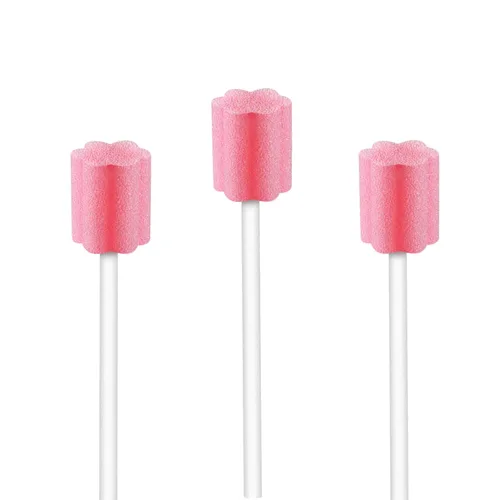 Vista 3 de Hisopos de cuidado bucal desechables, color rosa, 50