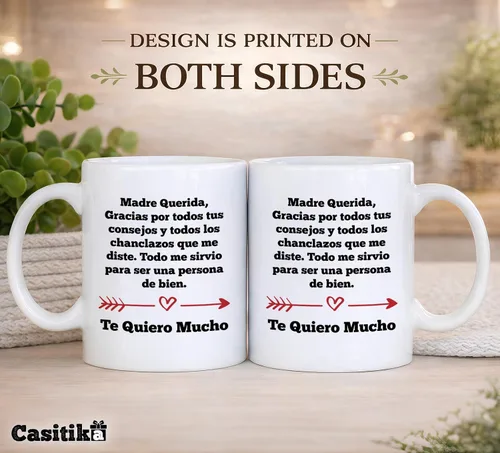 Vista 5 de Casitika Madre Querida Gracias por los Chanclazos divertidos regalos para mamá española – Regalos para mamá latina, taza de café de cerámica de 11