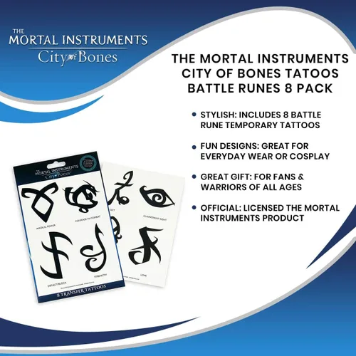 Vista 6 de Ciudad de huesos 8 Tatuajes de transferencia – El Mortal Instruments