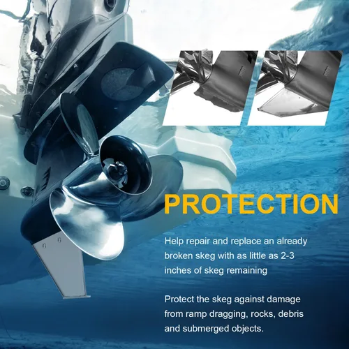Vista 4 de 99022 Protector de Skeg Guard para Volvo Penta Sterndrive SX Drive Single Prop 1995-2006 Interior, Reemplazo para Skegguard 99052 99022